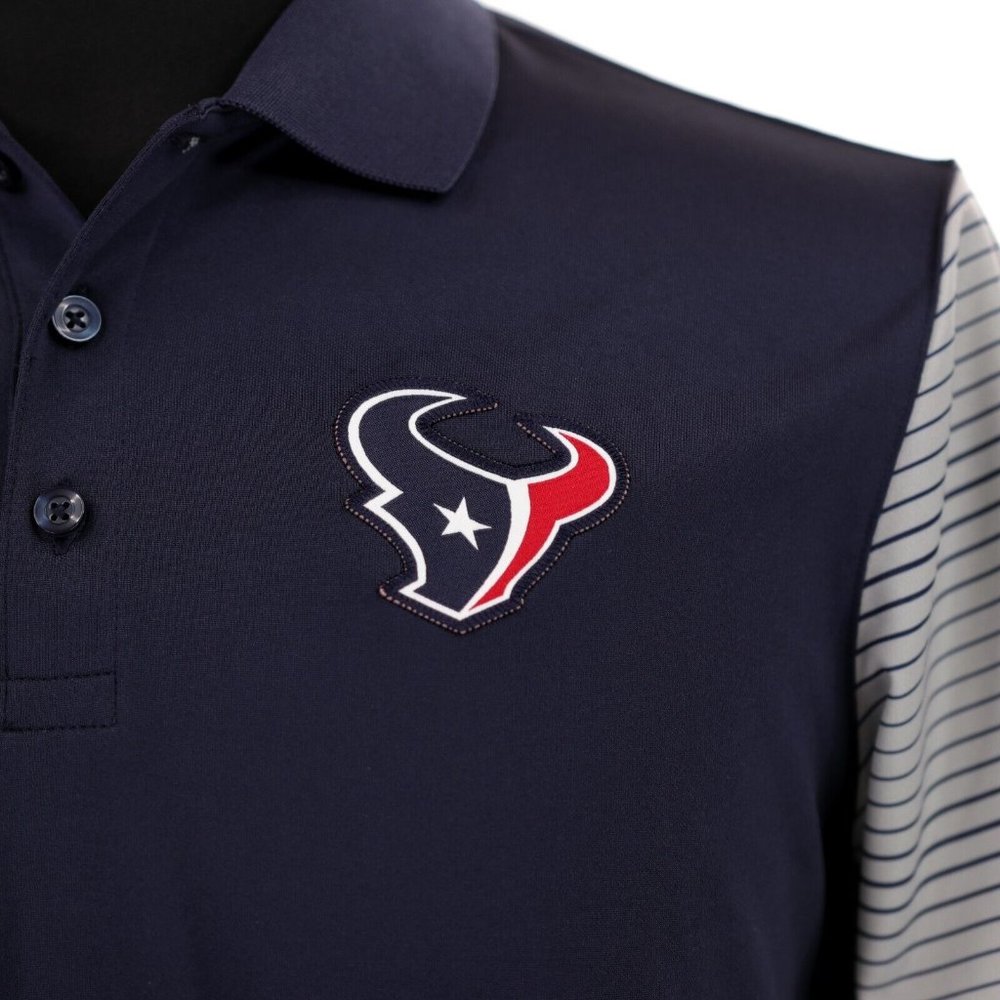 Houston Texans Nike Polo Shirt Men's Medium Blue NFL On Field Apparel Dri-Fit - Picture 3 of 9